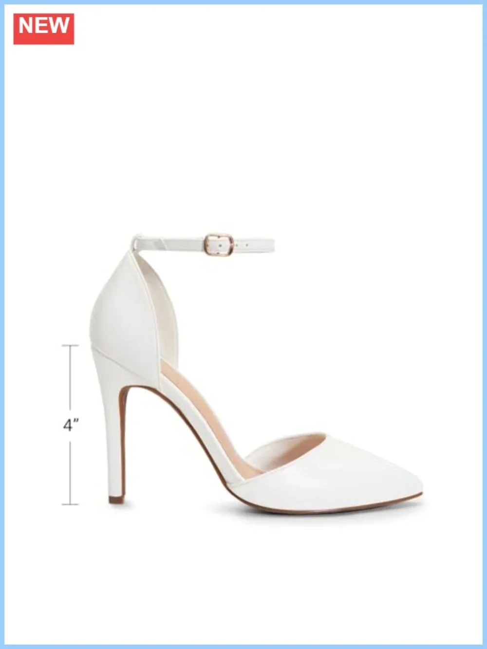 Women's Pointed Toe Stiletto Heels Pumps with Ankle Strap